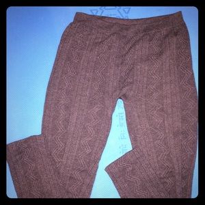 Gray sweater style leggings